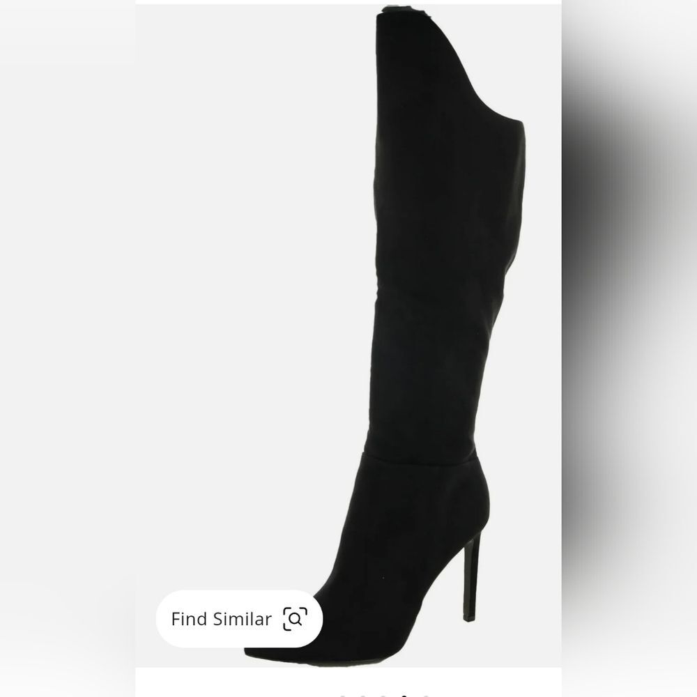 Nine West Teleena 2 womens suede pull-on over-the-knee black boots NWOT
